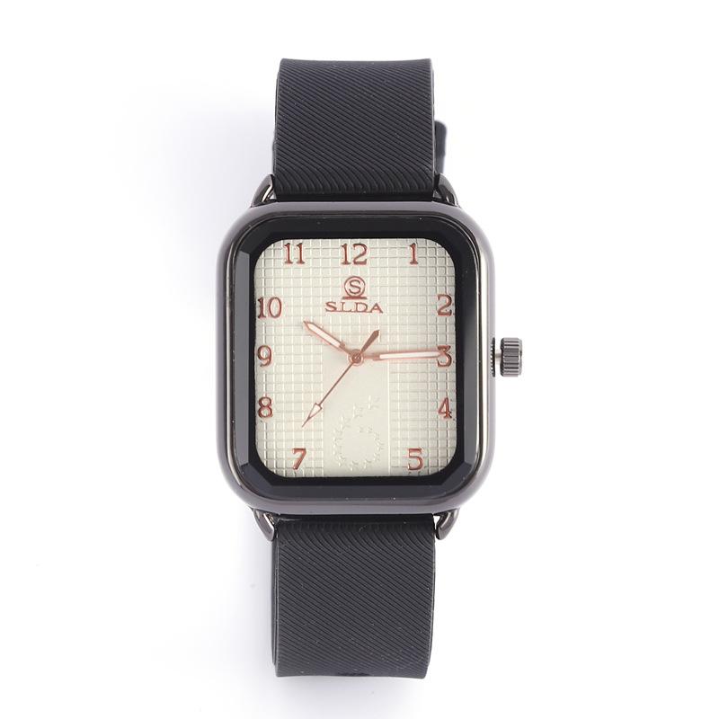 Rectangle Business Casual Men S Watch Student Fashion Trend Silicone Strap Quartz Watch Men