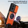 KEYSION Magnetic Phone Case for HONOR X8d Slide Camera Protection Upright Kickstand 360°Ring Shockproof Back Cover for Honor X8d