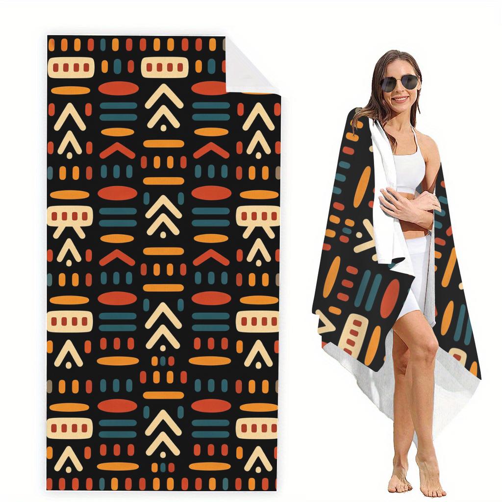Polyester Beach Towel - Multi-functional Towel for Swimming, Fitness, Camping, Yoga, Travel and Beach Activities