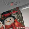 Set Of 2 Flat Printing Jit Curtains Without Rod Festive Snowmen Chic Yarn Versatile All Contemporary Made Polyester
