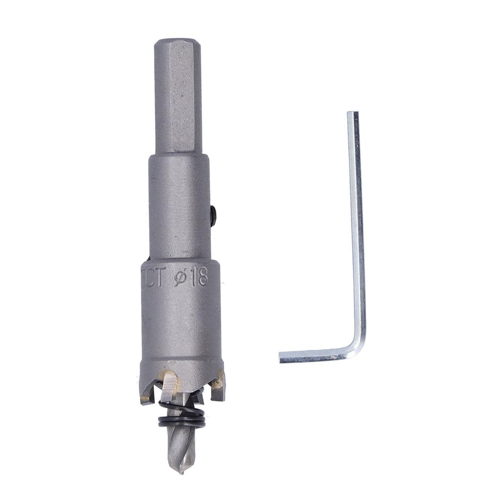 Hole Saw High Speed Steel Three Blades Inclination Angle Design Hole Cutter for Metal with Hex Key