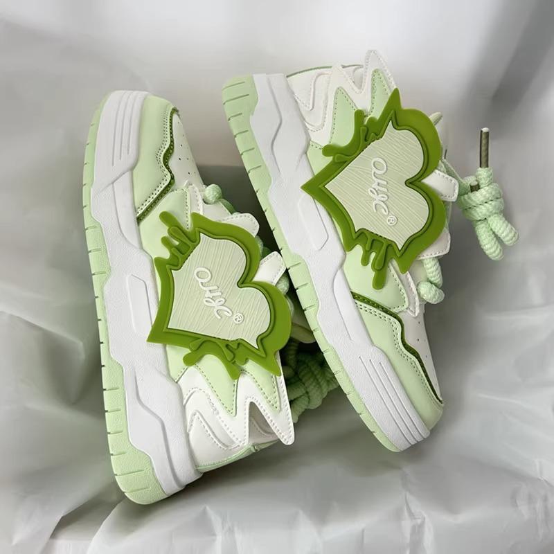 Original dopamine love bread shoes women's autumn niche design platform sports shoes student versatile casual board shoes