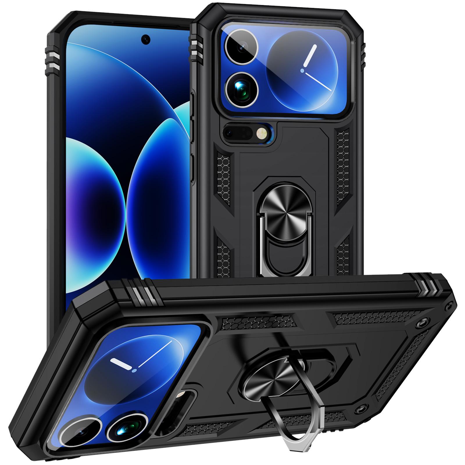 

Shockproof Armor For Xiaomi Mi 17 Pro Max 17Pro 17 Case Phone Case Ring Stand Bumper Silicone Phone Back Cover Xiaomi 17 чёрный