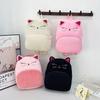 Kids Cartoon Plush Cat Backpack With Breathable Straps For Kindergarten School