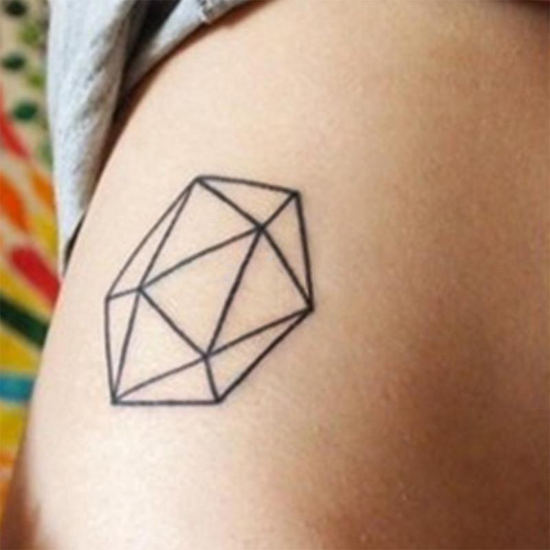 2Pcs/Set Geometric Temporary Tattoos Body Arm Leg Waterproof Flash Tattoo Stickers