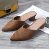 Fashion Women'S Summer Pointed Toe Sandals Low Heeled Sandals Women'S Summer Casual Fashion Sandals Anti-Odor And Non-Slip