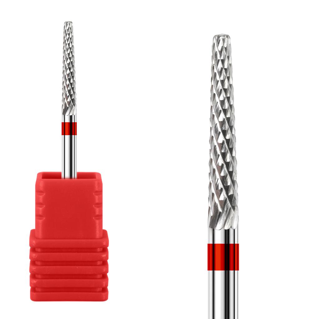 Professional Carbide Nail Drill Bits - 3/32" Tungsten Steel for Acrylic Gel & Natural Nails - Pedicure & Manicur Care Tools