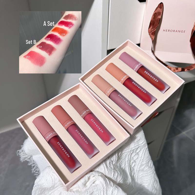 Matte Velvet Lip Glaze: White-Enhancing, Waterproof, Long-Lasting, Non-Staining Lipstick for Students