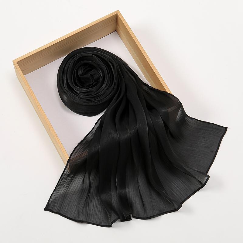 Einfache Glitzernde Seidengefühl Satin Schals Schal Glitzer Schimmer Wickeltuch Strand Überwurf Stola Bufandas Muslimischer Hijab 180*70cm