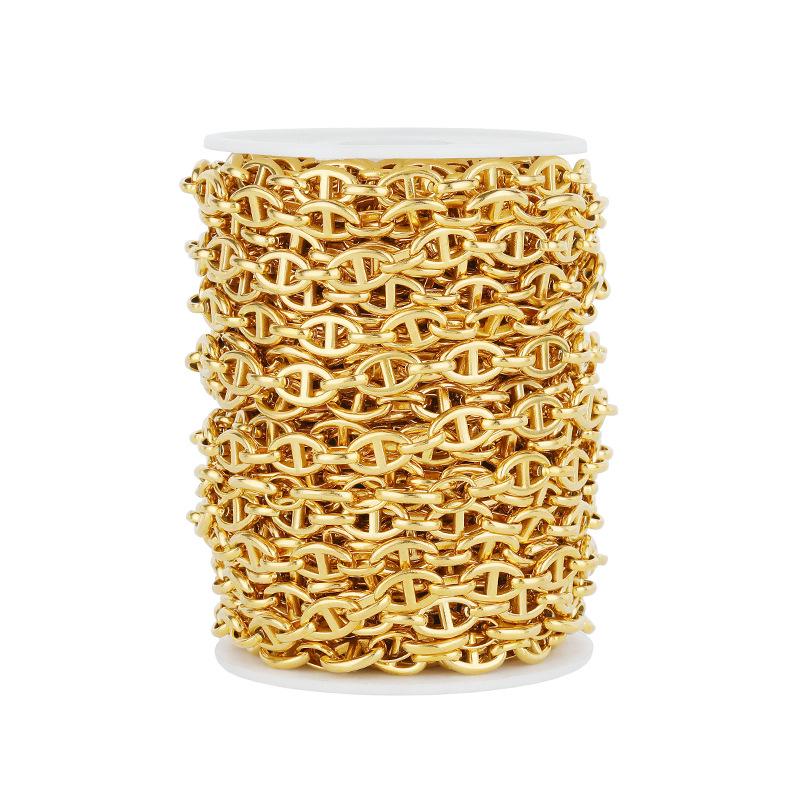 8mm Edelstahl Rechteckige Gliederkette/Halskette - Dicke Schweinenase Kette, Süßes & Cooles Stil-Accessoire.