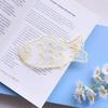 1Pcs Cute Fish Embroidered Bookmark Korean-Style Organza Transparent Page Marker For Reading School Office Stationery