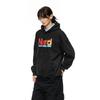 Men's American-Style Letter Print Heavyweight Fleece-Lined Thick Hooded Sweatshirt for Men, Autumn and Winter Loose Fit, Versatile Couple Hoodie
