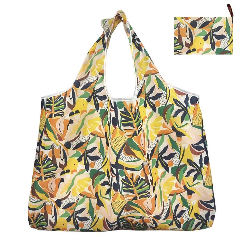 Reusable Foldable Waterproof Oxford Tote Bag Large Portable Grocery Shopping Storage Handbag