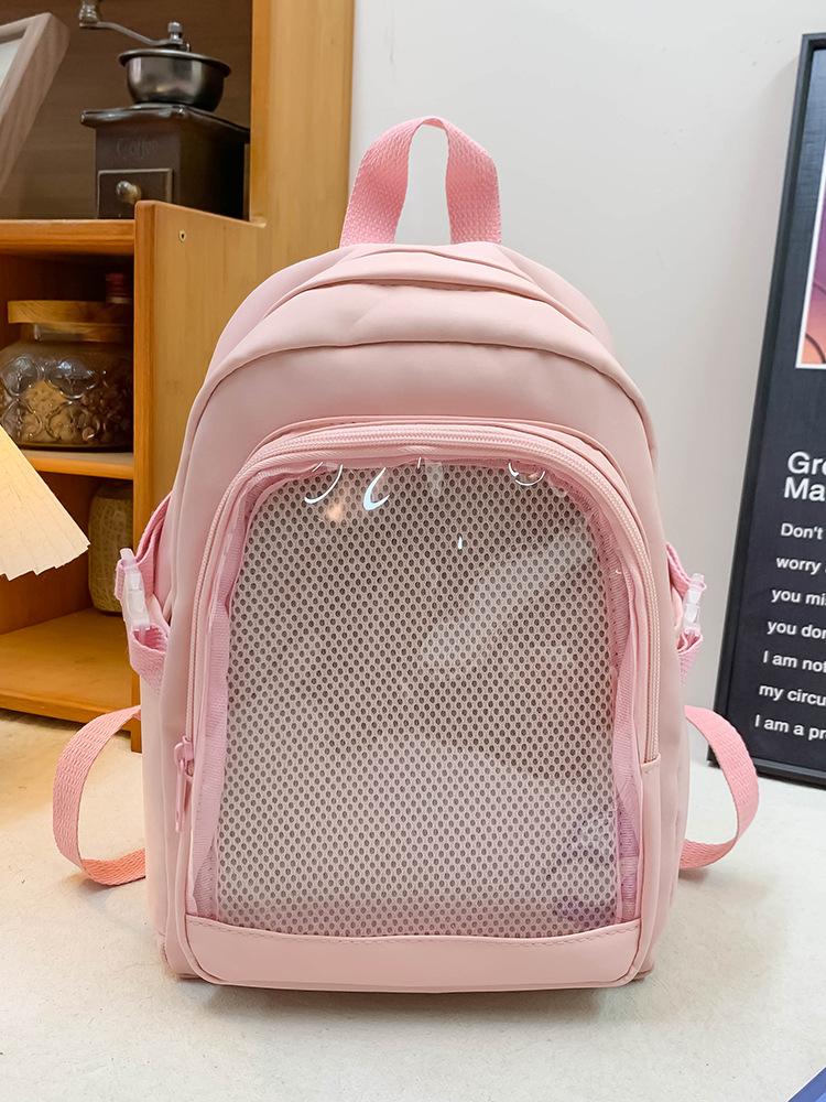 New Cute Girl's Ulzzang Ita Bag Simple Japanese Harajuku Preppy Style Schoolbag Y2k Badge Bag Lightweight Niche Backpack