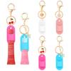 Slipper Shape Silicone Keychain Cap Accessories Portable Durable Holder Keychain Compatible For Lipgloss Storage And Balm Cap