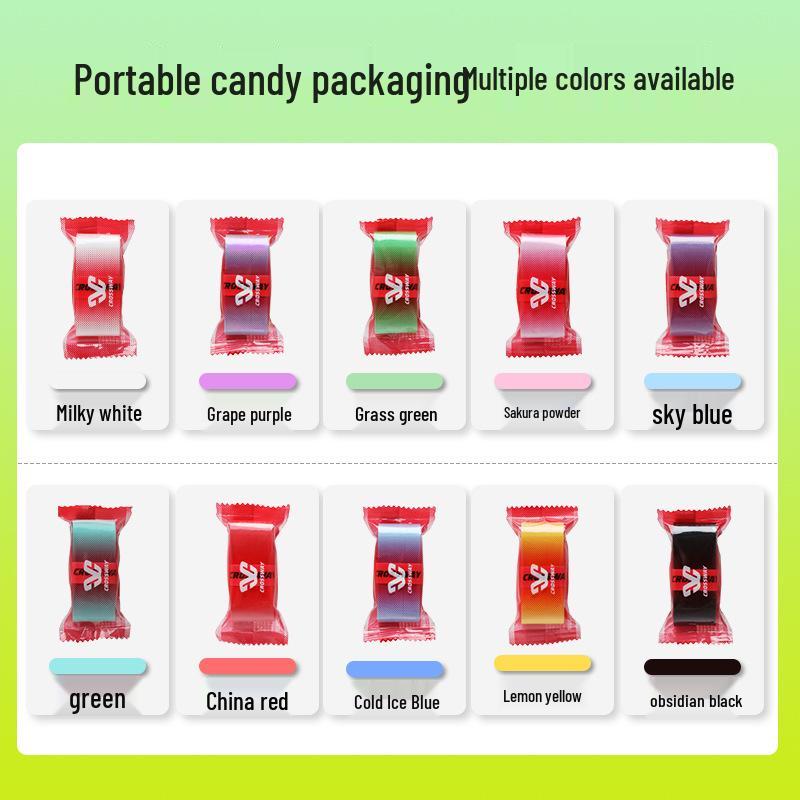 Candy Anti-Slip Sweat-Absorbent Badminton/Tennis Racket Grip - Shock-Absorbing, Individually Packed.