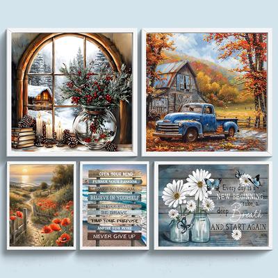 Full Embroidery Eco-cotton Thread 11CT Counted Landscape Cross Stitch Kit