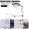 5x 11x with 8 LED Light Stand Desk Magnifying Glass Hand Tool Set Portable Hand-held Foldable for Jewelry Appraisal Reading Repair
