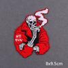 Skull Tarot Cards Fusible Embroidery Patches For Clothes Death Rock Iron On Patches For Clothing Thermoadhesive Patch On Hat/Bag