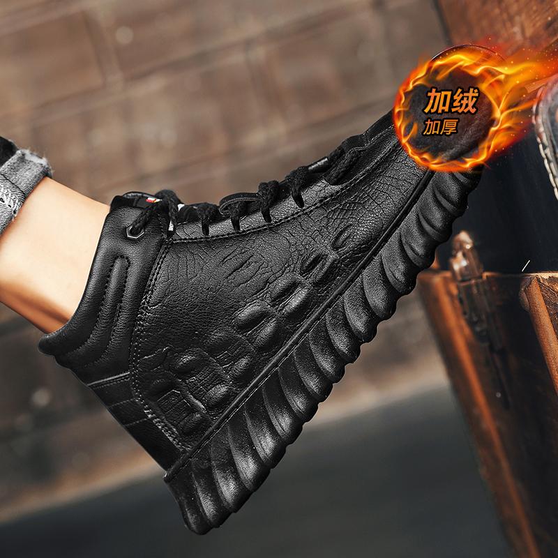 

Зимние зимние сапоги для мужчин Женщины Держите теплые хлопчатобумажные туфли Уличная походная обувь Плюшевые теплые высокие ботильоны Мужские кроссовки