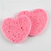 Biodegradable Compressed Heart Shape Facial Cleansing Puff | Wood Pulp Sponge | Absorbent & Reusable Washable Makeup Remover Pads