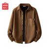 MINISO Men's American Retro Fleece Lined Corduroy Shirt Jacket