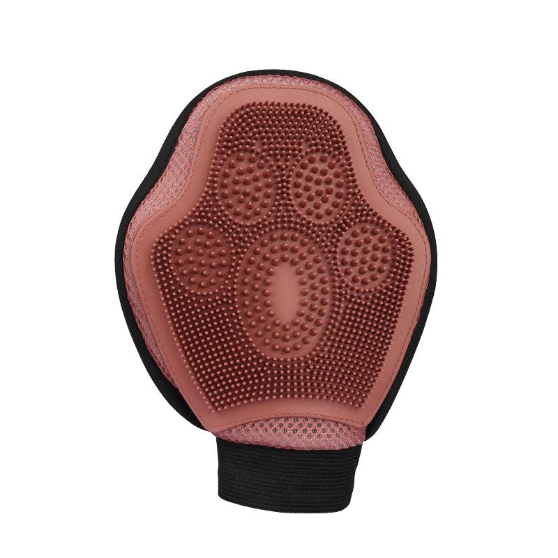 

Cat pet cleaning rubbing gloves pet grooming massage gloves cat dog bath massage brush 92617 красный