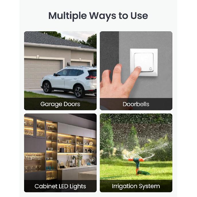 SwitchBot Smart Relay Switch 1,Smart Relay Module with Built-in Hub, Wi-Fi&Bluetooth Switch Compatible with Alexa/Apple Homekit/Google Home/Matter