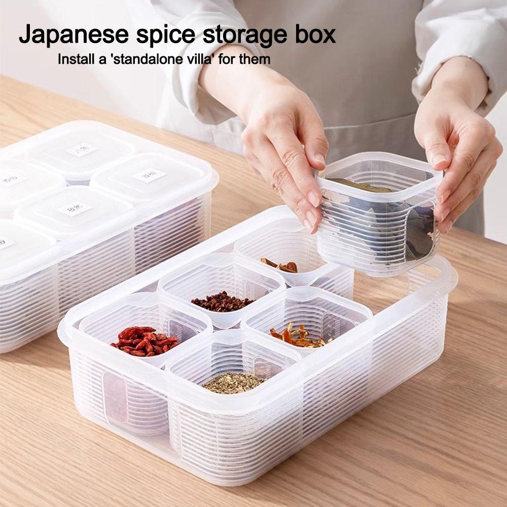 1/7pcs with Lid Refrigerator Storage Box Sealed Food Containers Portable Fresh-Keeping Box
