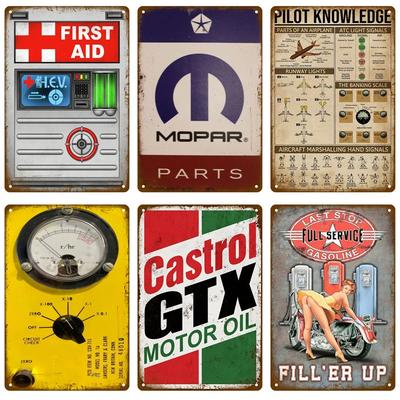 Vintage Tin Sign Metal Poster For Garage Workshop Auto Parts Sign Retro Car Parts Metal Sign Home Wall Deocr Decoration Plate