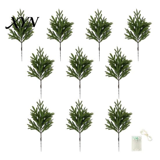 Warm White LED Twig Lights Artificial Lighted Pine with Lights, Fairy Light Olive Branch, Realistic Faux Battery Operated Branches Stem for Home Table