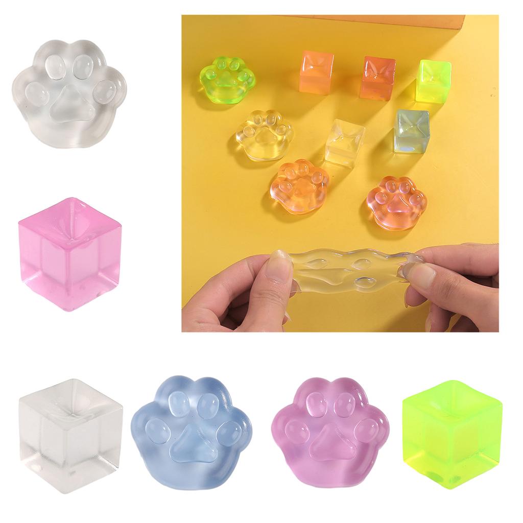 Squeeze Toy TPR Ice Cube Soft Stress Relief Vent Toy Party Favor Pressure Release Toy ADD OCD Decompress Toy