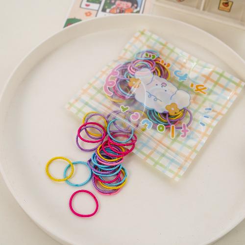 100 stücke Elastische Kopf Band Kinder Haar Seil Haar Krawatten Candy Farbe Nette Handtuch Haar Ring Für Kleine Mädchen Kinder haar Zubehör