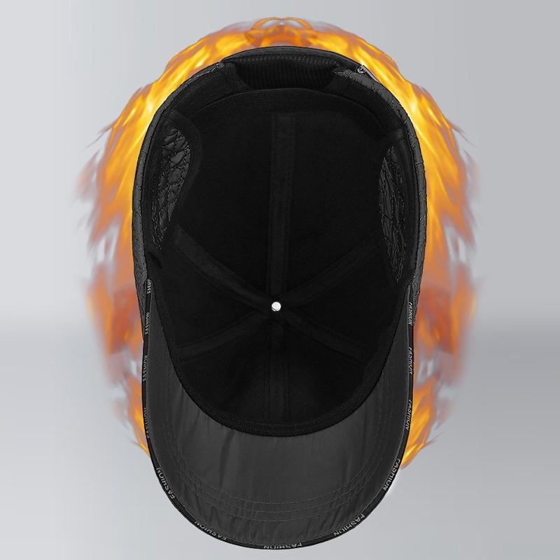 Men's Winter Thick Baseball Cap Embroidered Coldproof Ear Protectors Outdoor Warm Cap