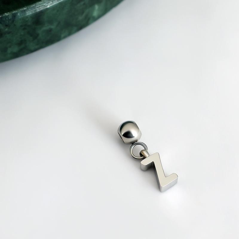 DIY Letter Necklace: 26 English Letter Pendant, Pull-Out Chain, Personalized Single Pendant Accessories