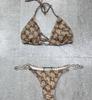 Bikini cu imprimeu cu litere, costum de baie dintr-o piesă elegant, izvor termal L