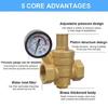 Adjustable DN20 Brass Pressure Regulator 1/2 Inch for Residential Commercial