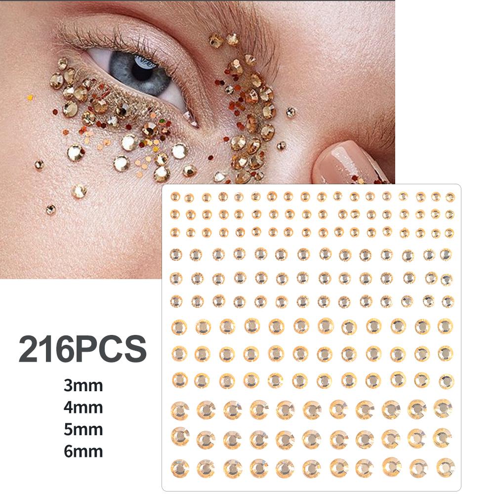 3D Strass Gezichtstattoo Stickers Voor Festival Glitter Make-up Sieraden Sticker Op Gezicht Kristallen Edelstenen Juwelen Diamanten Decoratie