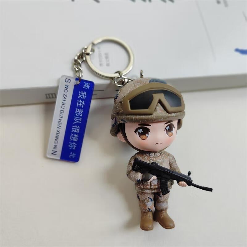 Egger Soldier Cartoon 3D Keychain