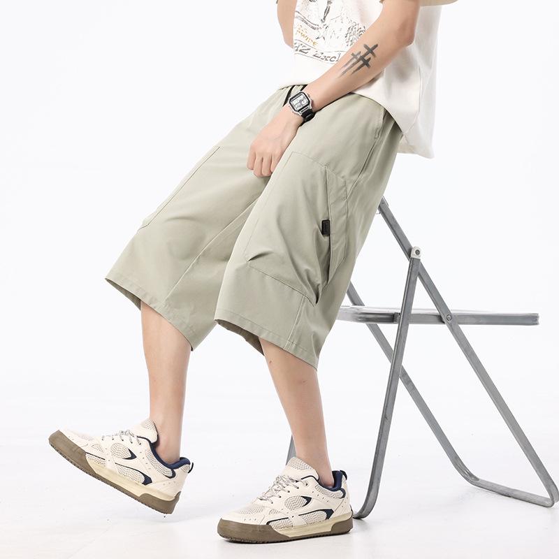 Men's Plus Size Summer Breathable Ice Silk Straight Pants 2026