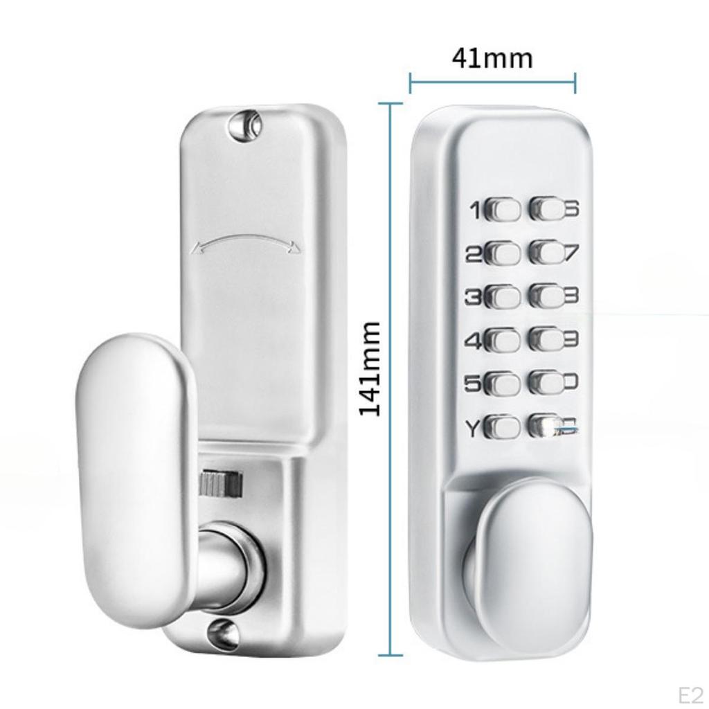 Mechanical Door Lock, Password Convenient Wear-Resistant, Sturdy, Waterproof, Front