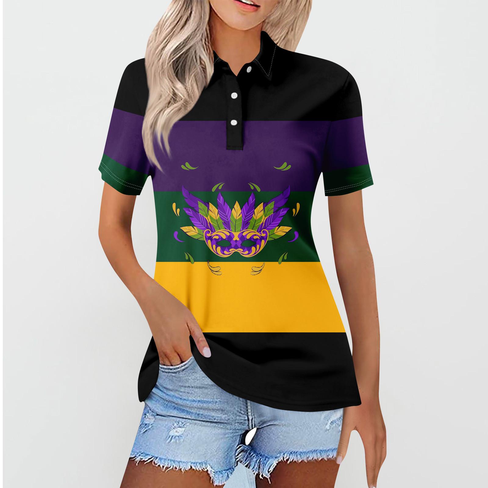 

Женская повседневная футболка с v-образным вырезом и коротким рукавом с цветочным принтом и декоративными пуговицами, топ XXXL чёрный