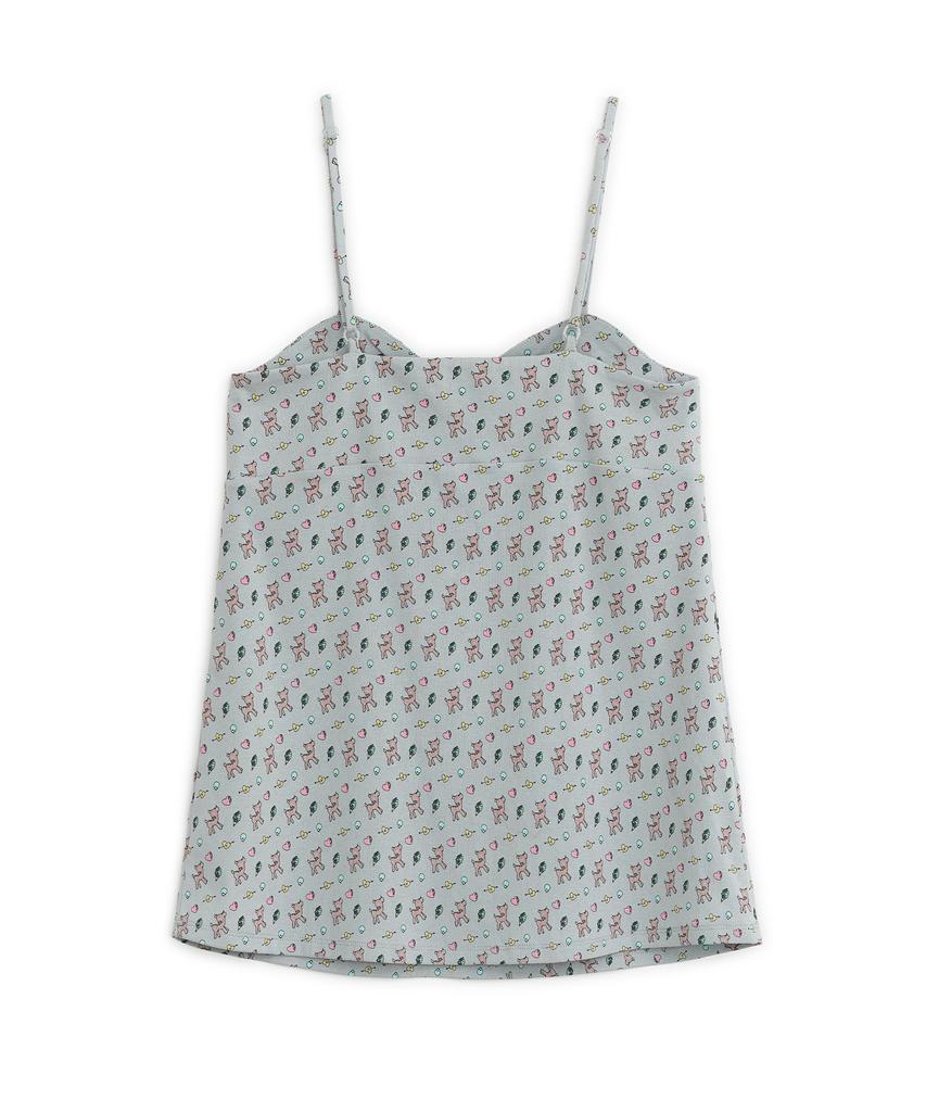 HUG YOUR SKIN X Lucy Print Sleeveless (Sky Blue)