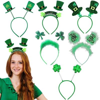 Lucky Procession St Patricks Day Hair Band Clover Headwear Party Supplies Holiday Accessories
