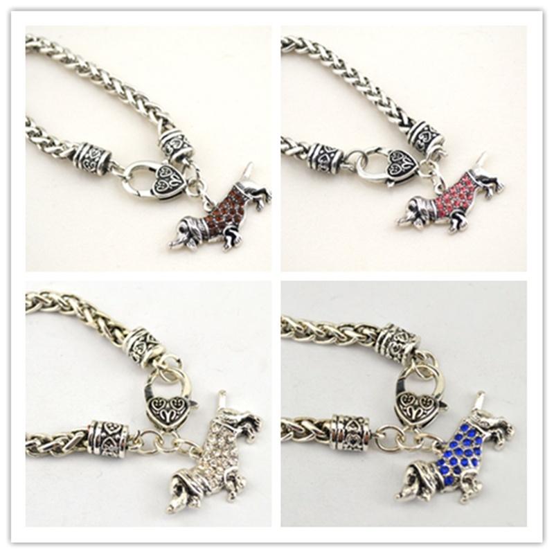 Europäischer und amerikanischer Stil, Modeschmuck, Mini-Dackel, Tiere, Dackel-Armband