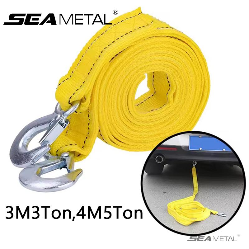 SEAMETAL Car Rescue Tow Rope Towing Rope Off-road Vehicle Sedan SUV Tow Rope Car Tools Tow Rope Hook