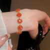 18k Gold Plated Retro Zircon Floral Bracelet – Elegant, Fashionable Hand Jewelry for Women