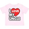 Inktastic I Love My Uncle Toddler T-Shirt Heart Child Preschooler Kid Clothing