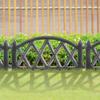 Palisade garden fence graphite border set of 12 pieces 50x30 cm