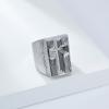 Vintage Cross Ring Fashionable Man Stainless Steel Domineering Pulling The Rings Religion Talisman Jewelry